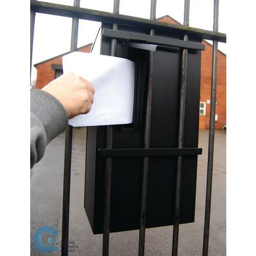 Gate and rail mountable large post box Gate and rail mountable large post box