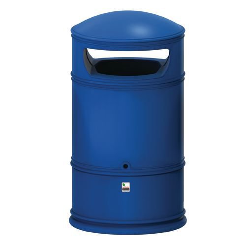 Rounded hooded top outdoor litter bin Rounded hooded top outdoor litter bin