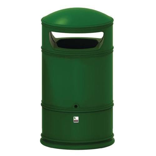 Rounded hooded top outdoor litter bin Rounded hooded top outdoor litter bin