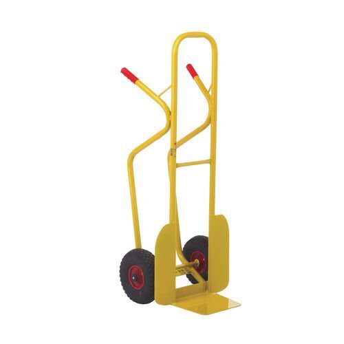 Tubular steel highback sack truck with stair glides Tubular steel highback sack truck with stair glides