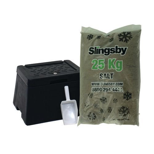 Heavy duty lockable salt and grit bin with scoop - 30L Heavy duty lockable salt and grit bin with scoop - 30L