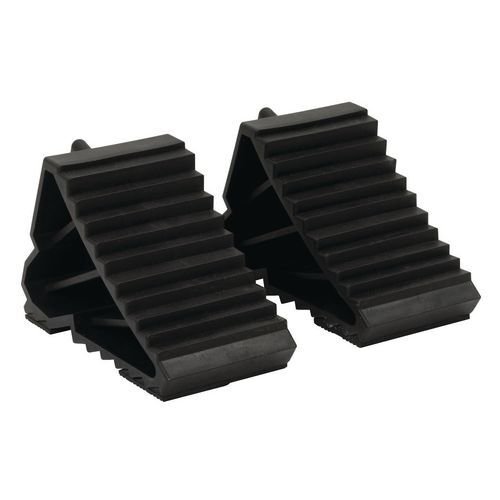 Plastic rubber wheel chocks 0.3kg - set of 2 Plastic rubber wheel chocks 0.3kg - set of 2