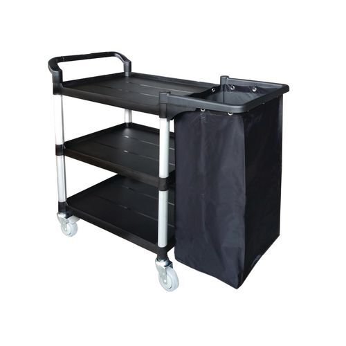 Plastic housekeeping trolleys with frames and bags Plastic housekeeping trolleys with frames and bags