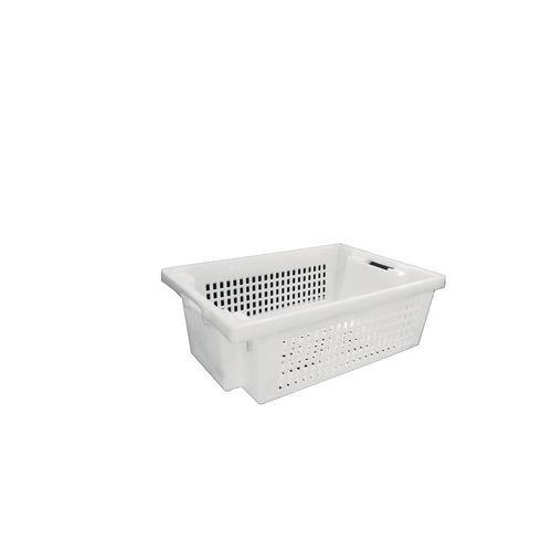 Perforated side stack and nest containers Perforated side stack and nest containers