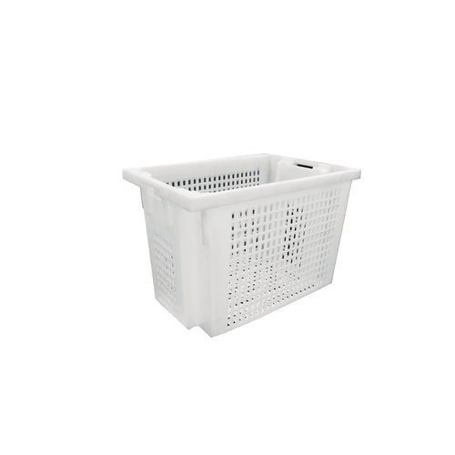 Perforated side stack and nest containers Perforated side stack and nest containers