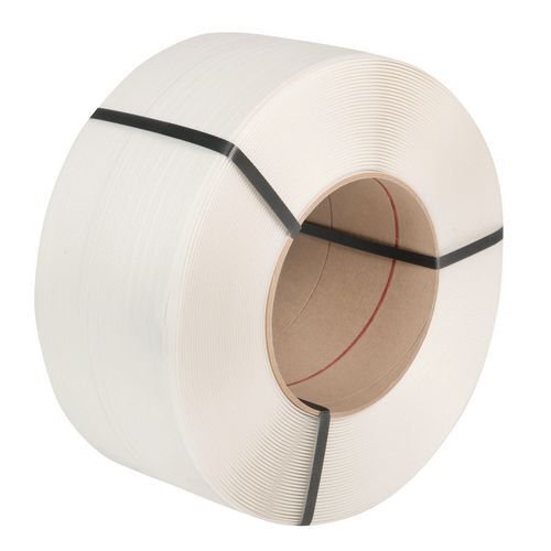 Polypropylene strapping, 9mm x 4000m, machine strap, white Polypropylene strapping, 9mm x 4000m, machine strap, white