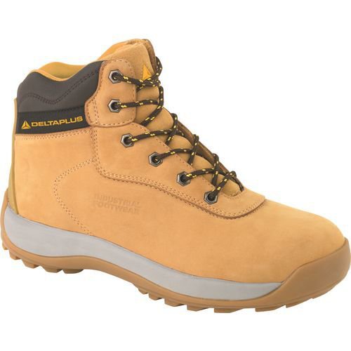 Nubuck leather hiker safety boots S1P SRC HRO - Sand, size 11 Nubuck leather hiker safety boots S1P SRC HRO - Sand, size 11