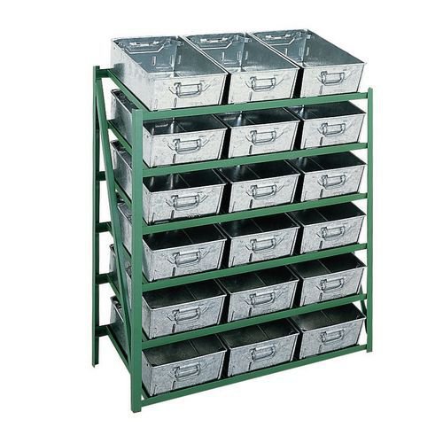 Tote pan racks 1040mm wide - 24 pans included Tote pan racks 1040mm wide - 24 pans included