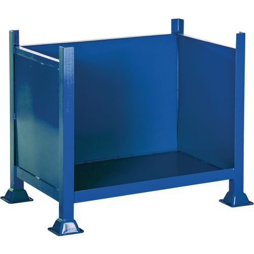 Steel box pallet with open front, 500kg capacity Steel box pallet with open front, 500kg capacity