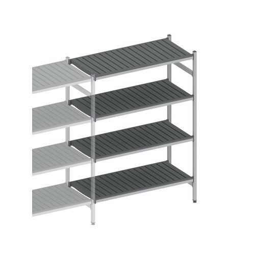 Flexible polymer shelving add on bays Flexible polymer shelving add on bays