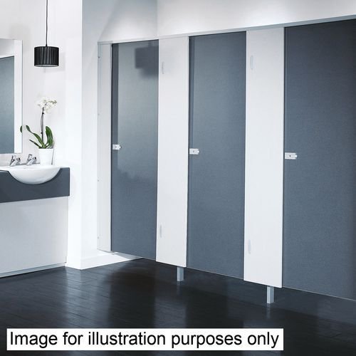 Washroom Cubicle - Door kit only (Box A), White plain Washroom Cubicle - Door kit only (Box A), White plain