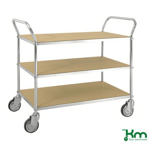 Konga ESD table trolleys - 3 tier, braked Konga ESD table trolleys - 3 tier, braked