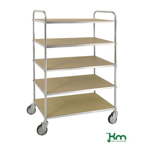 Konga Tall ESD shelf trolleys, 5 shelves Konga Tall ESD shelf trolleys, 5 shelves