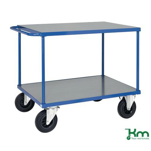 Konga heavy duty table top trolley with galvanised steel shelves Konga heavy duty table top trolley with galvanised steel shelves