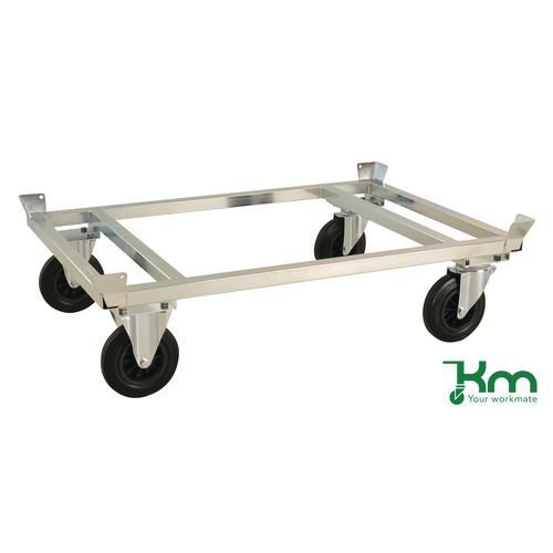 Konga galvanised Euro-pallet dollies, 305mm height Konga galvanised Euro-pallet dollies, 305mm height