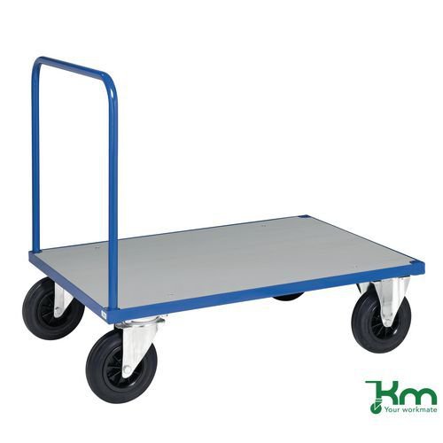 Konga galvanised steel deck platform trucks, single ended handle Konga galvanised steel deck platform trucks, single ended handle