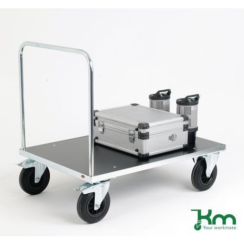 Konga heavy duty zinc plated platform truck, with single bar handle Konga heavy duty zinc plated platform truck, with single bar handle