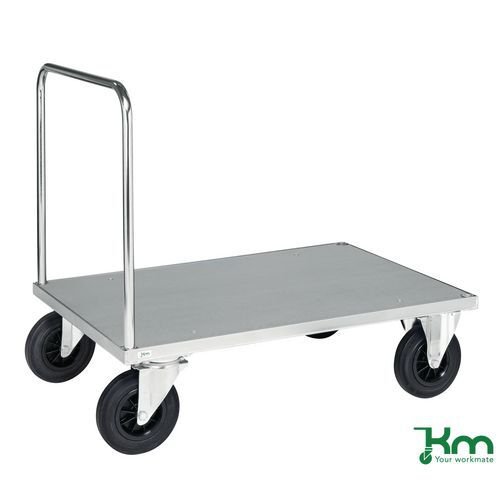 Konga heavy duty galvanised platform trolley, single handle Konga heavy duty galvanised platform trolley, single handle