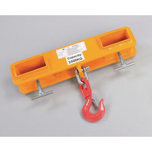 Forklift truck mounted crane hooks Forklift truck mounted crane hooks
