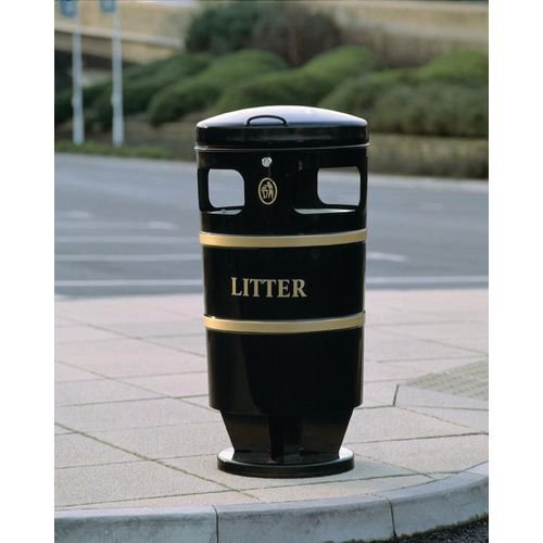 Victorian style steel hooded top litter bin Victorian style steel hooded top litter bin