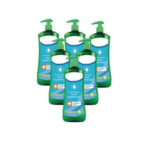 Anti bacterial alcohol hand gel 500ml, 6 pack Anti bacterial alcohol hand gel 500ml, 6 pack