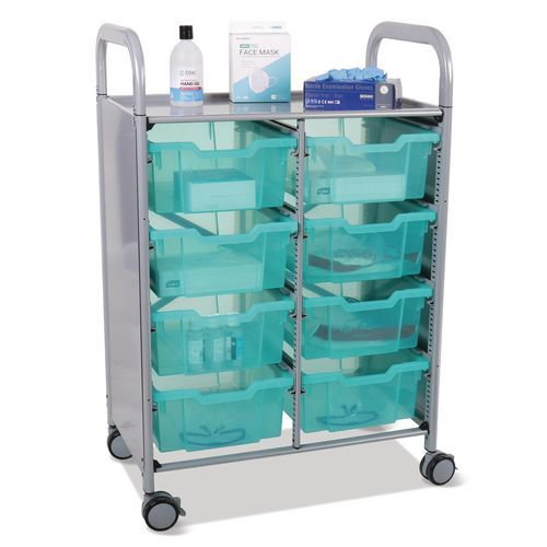 Gratnells antimicrobial storage trolley with trays Gratnells antimicrobial storage trolley with trays