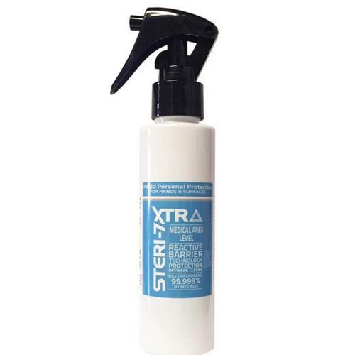 Steri-7 Xtra hand sanitiser and surface disinfectant mini-spray 100ml Steri-7 Xtra hand sanitiser and surface disinfectant mini-spray 100ml