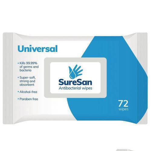 Universal anti-bacterial/ viricidal wipes Universal anti-bacterial/ viricidal wipes