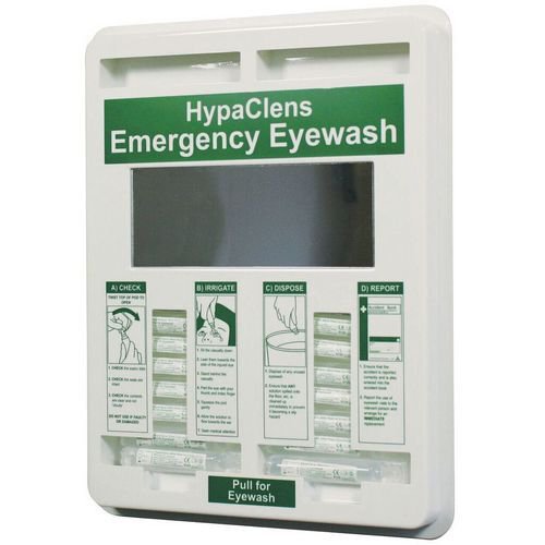 Eye wash pod dispenser - filled Eye wash pod dispenser - filled