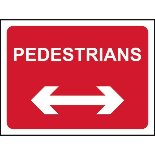 600 X 450mm Temporary Sign Frame Pedestrians Arrow Left Right | Woods ...