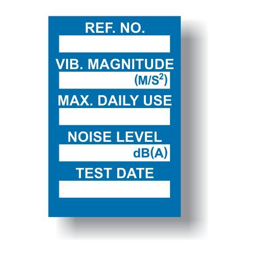 Vibrating Tools Tags Vibration Control Mini Tag Insert - Blue (Pack Of 20) - Facilities ...