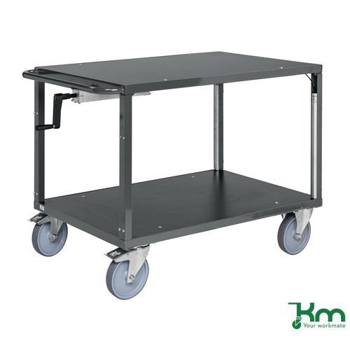 Kongamek height adjustable steel shelf trolley Kongamek height adjustable steel shelf trolley