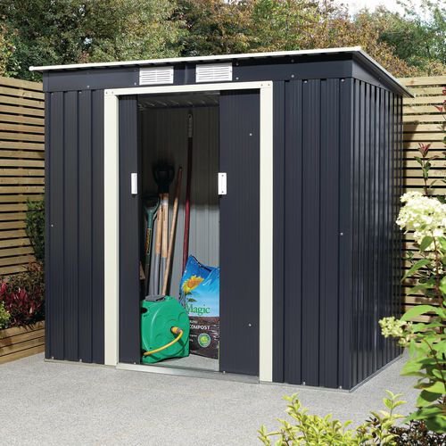 Metal garden shed store with pent roof Metal garden shed store with pent roof