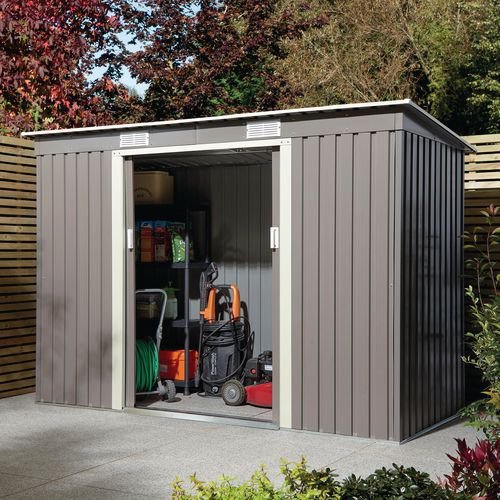 Metal garden shed store with pent roof Metal garden shed store with pent roof