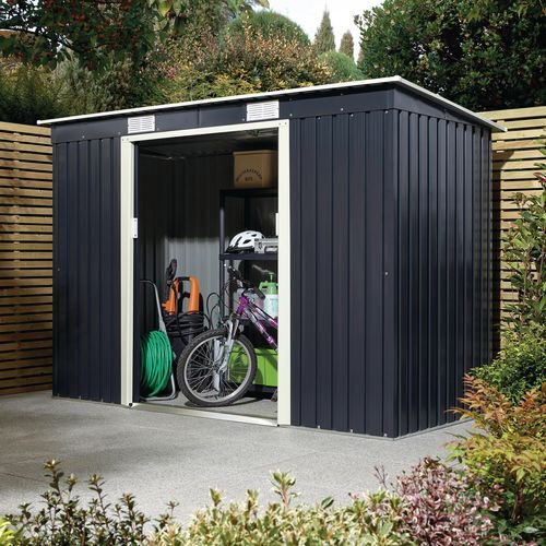 Metal garden shed store with pent roof Metal garden shed store with pent roof