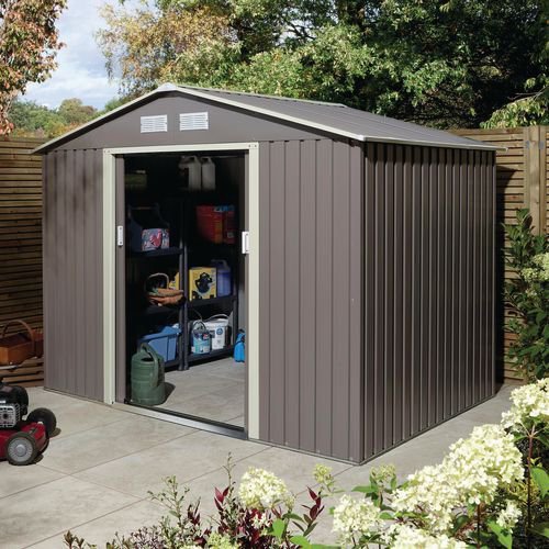 Metal garden shed store with apex roof Metal garden shed store with apex roof
