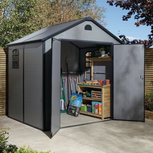 Plastic garden storage shed with double door Plastic garden storage shed with double door