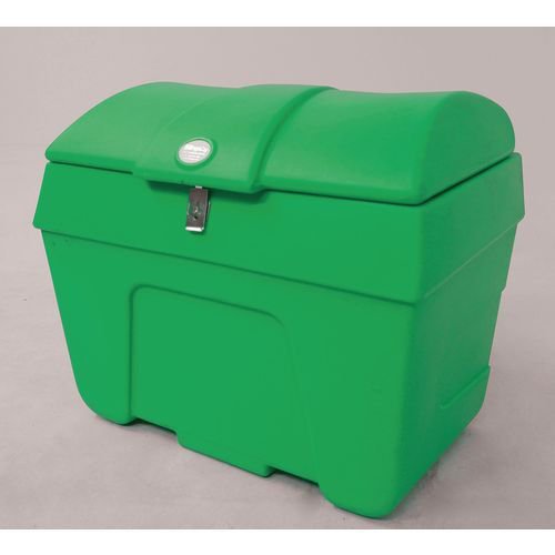 Lockable plastic storage bins, 200L green Lockable plastic storage bins, 200L green
