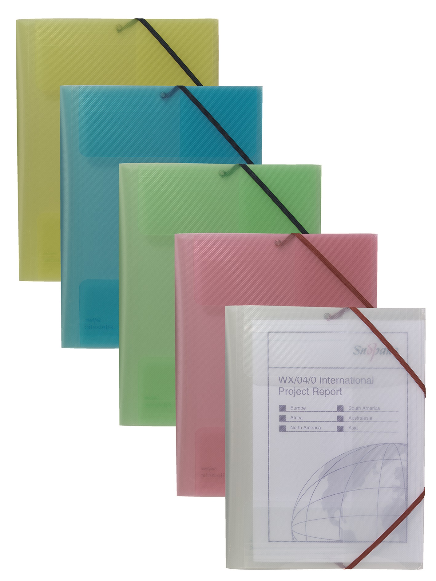 FILELASTIC A4 ASSORTED- 5 FILES