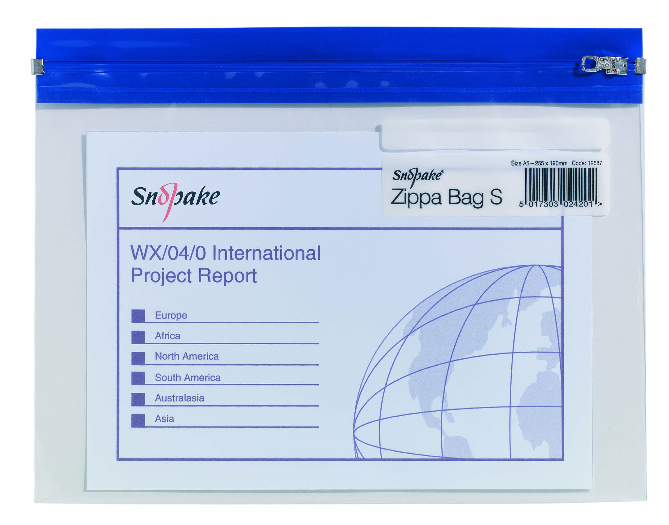ZIPPA BAG 'S' A5 BLUE- 25 BAGS