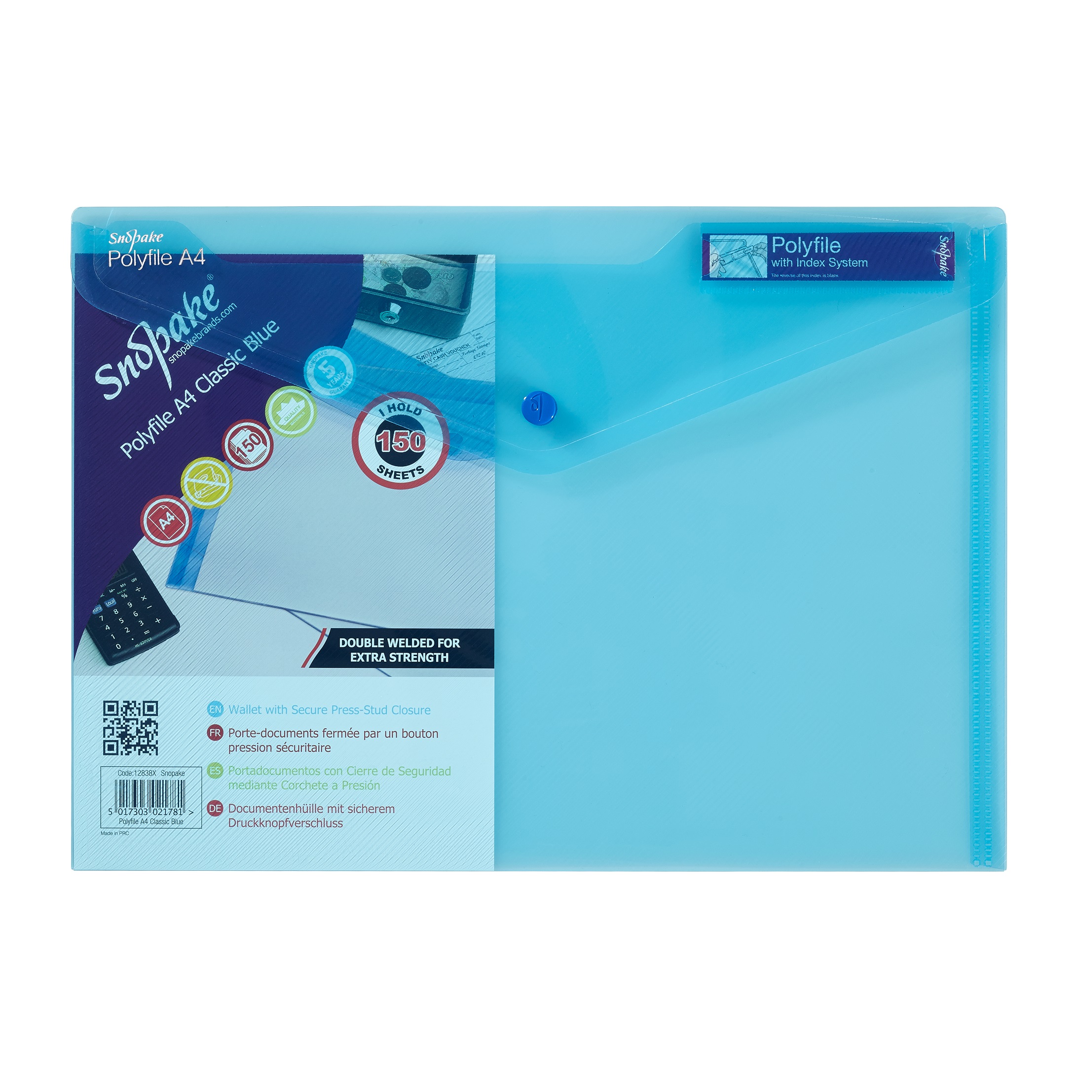 POLYFILE A4 BLUE- 5 FILES