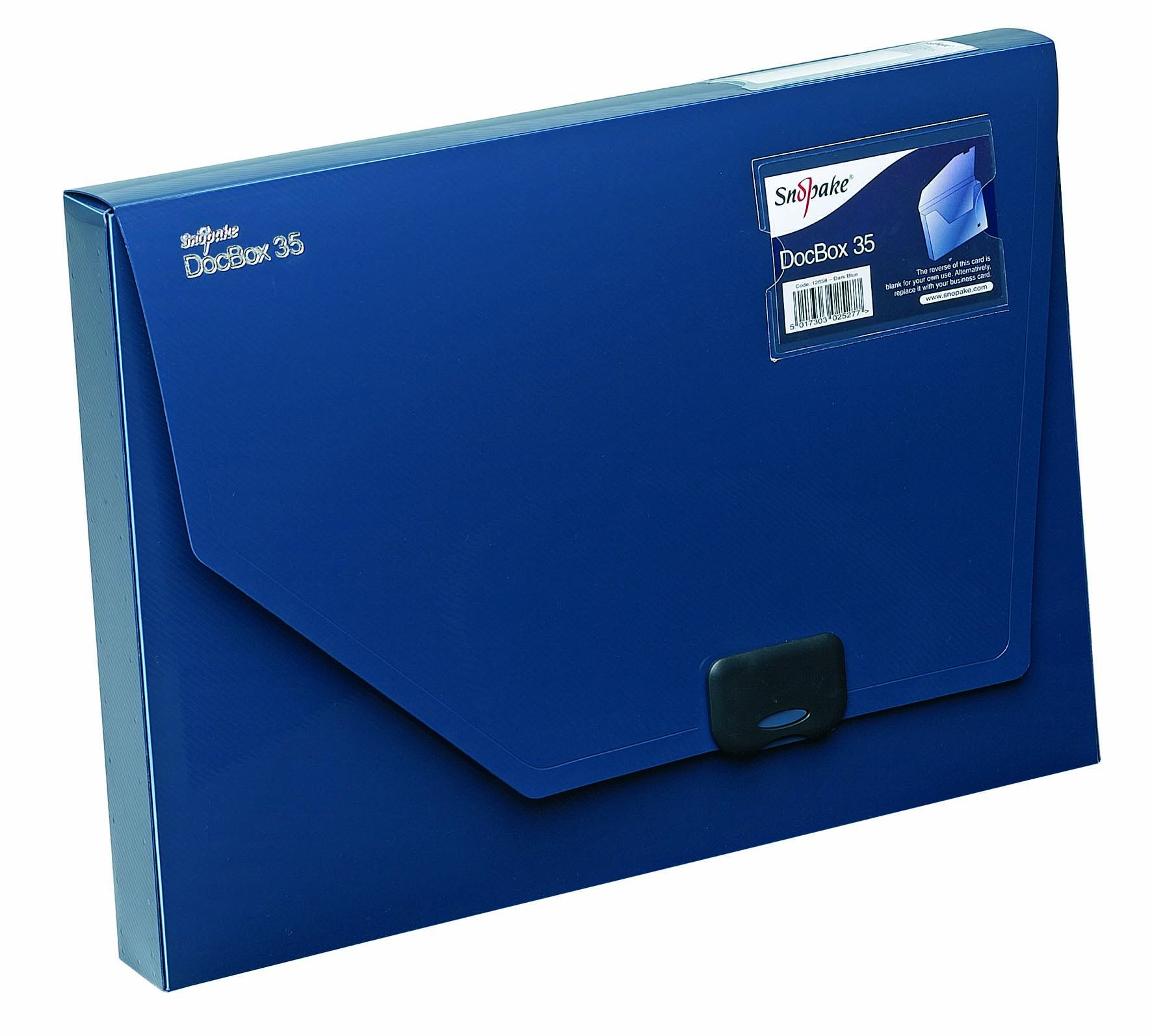 Snopake DocBox Polypropylene A4 35mm Spine Width Push Lock Closure Blue