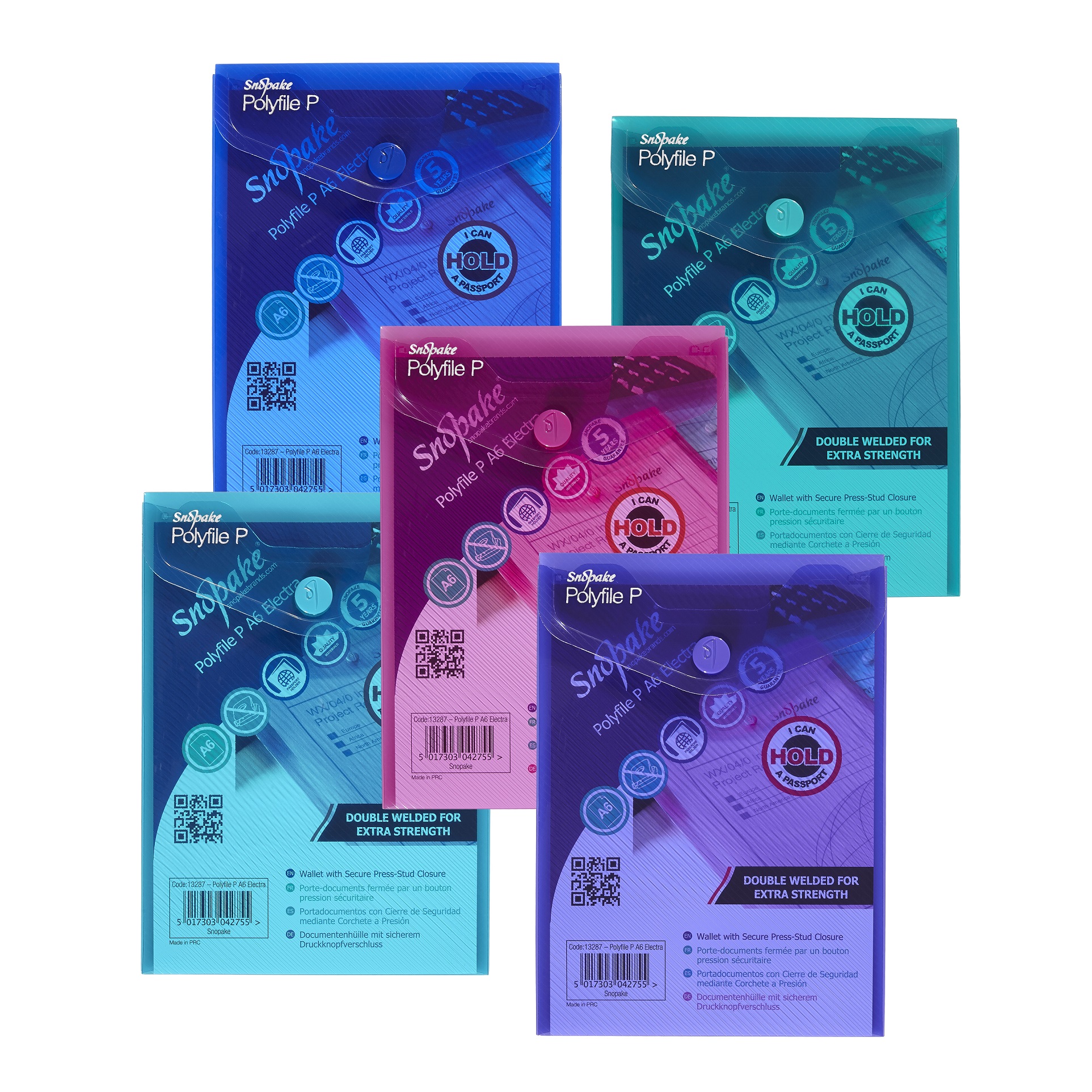 POLYFILE P A6 ELECTRA ASSORTED- 5 FILES