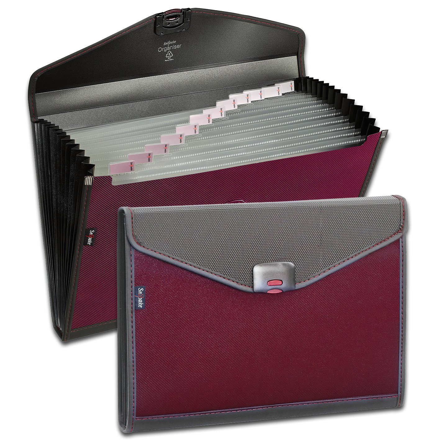 ZEON ORGANISER 13 PART FOOLSCAP RUBY- 1