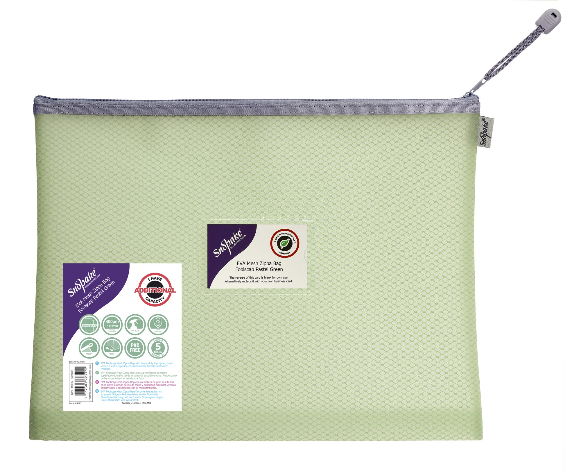EVA PASTEL MESH HC FOOLSCAP ZIPPA BAG -