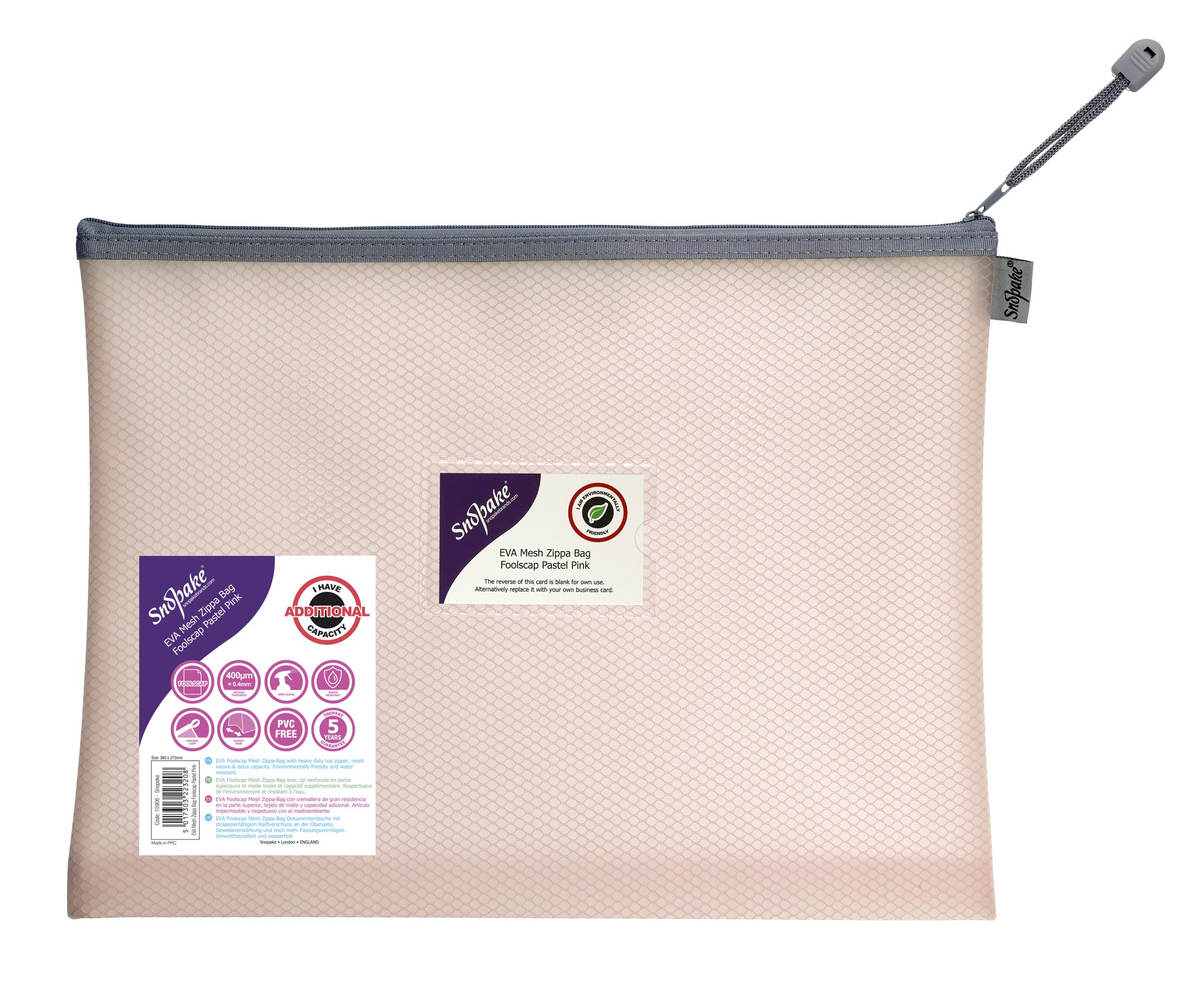 EVA PASTEL MESH HC FOOLSCAP ZIPPA BAG -