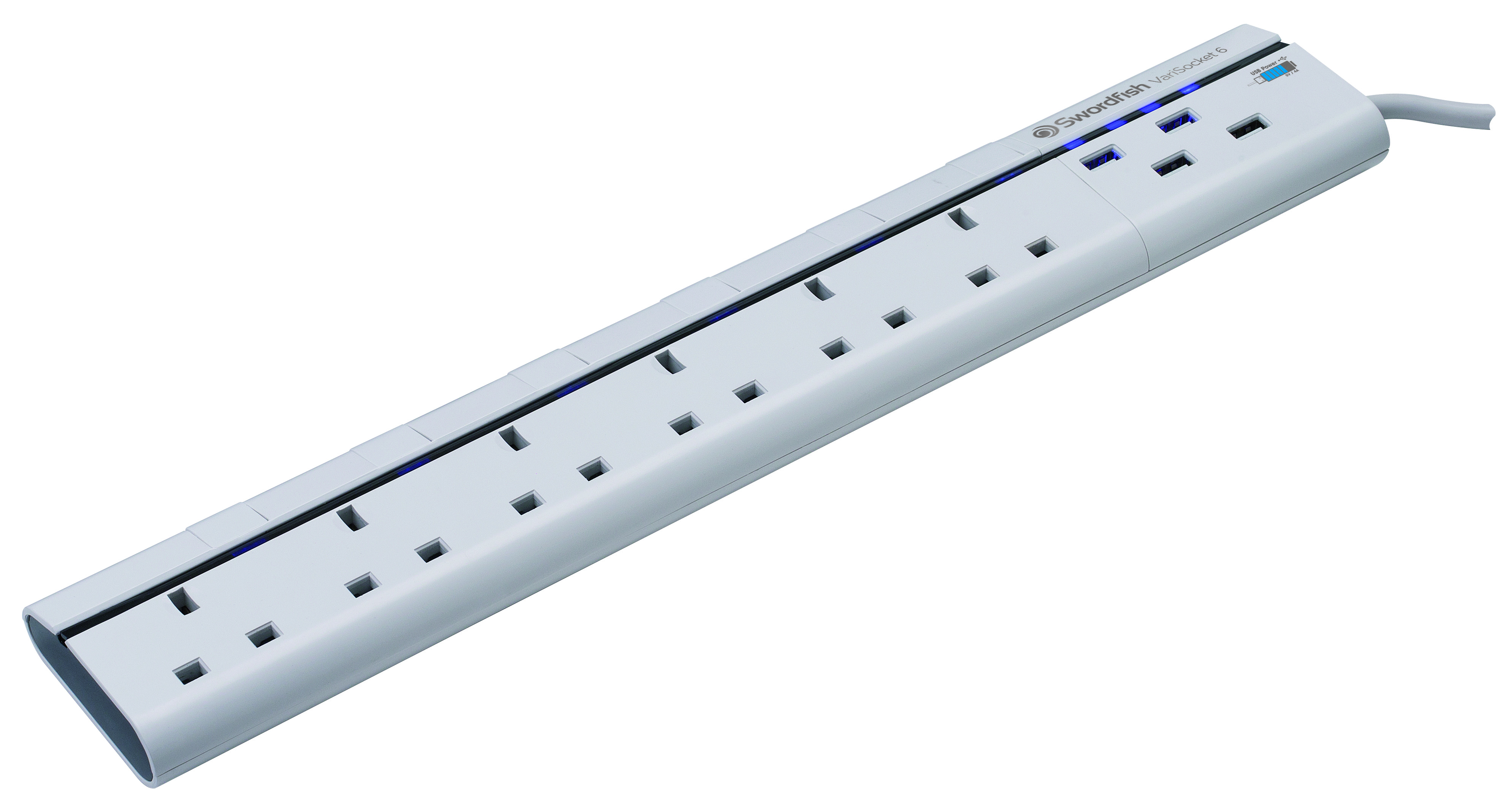 VARISOCKET 6 (4 USB) SURGE PROTECTED POW