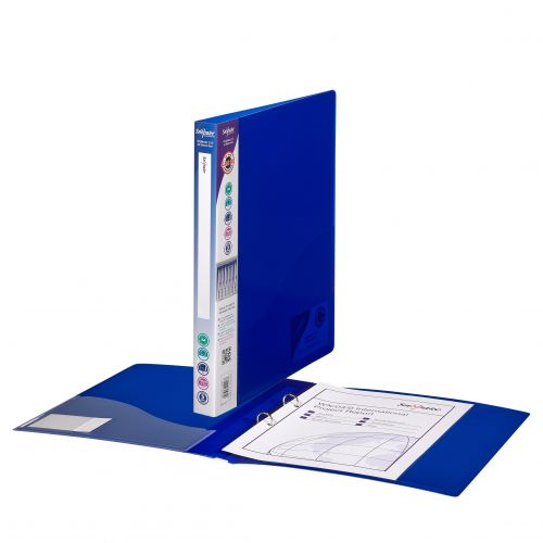 Snopake Superline Ring Binder 2 O-Ring A4 15mm Rings Electra Blue (Pack 10) - 10120