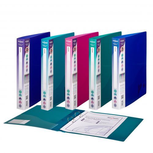 Snopake Superline Ring Binder 2 O-Ring A4 25mm Rings Electra Assorted (Pack 10) - 10165