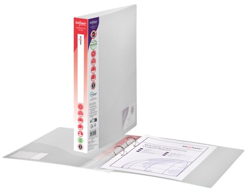 Snopake+Superline+Ring+Binder+2+O-Ring+A4+25mm+Rings+Clear+%28Pack+10%29+-+10183